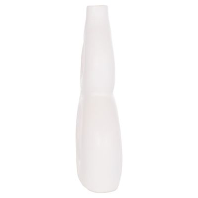 TABLE DECORATIVE VASE FIORIN HM4666.02S TERRACOTA IN WHITE--21x7.5x31Hcm.
