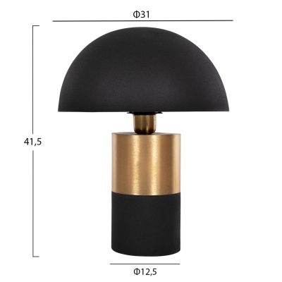 TABLE LAMP PUNE HM4253.04 METAL IN BLACK-GOLD Φ31x41.5Hcm.