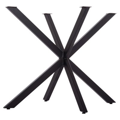 TABLE BASE/LEGS METAL IN CROSS DESIGN HM6255 FOR TABLETOP 120x80cm--BLACK