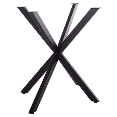 TABLE BASE/LEGS METAL IN CROSS DESIGN HM6255 FOR TABLETOP 120x80cm--BLACK