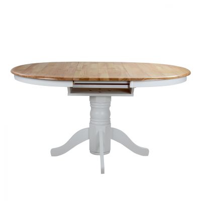 Трапезна маса Wooden White Wash ''106+40x106x78 cm Country Style HM0161