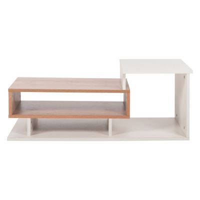 ХОЛНА МАСА ROSAMUND HM8868.11 МЕЛАМИН В БЯЛО И НАТУРАЛНО 90x50x24,5-35Hcm.
