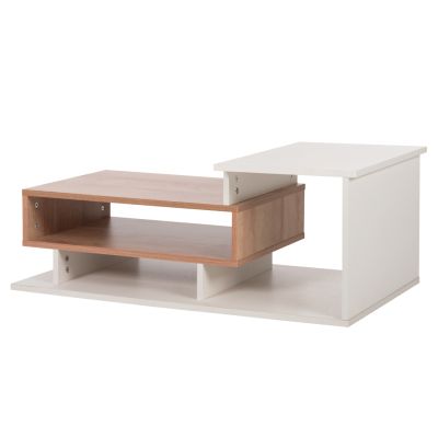 ХОЛНА МАСА ROSAMUND HM8868.11 МЕЛАМИН В БЯЛО И НАТУРАЛНО 90x50x24,5-35Hcm.