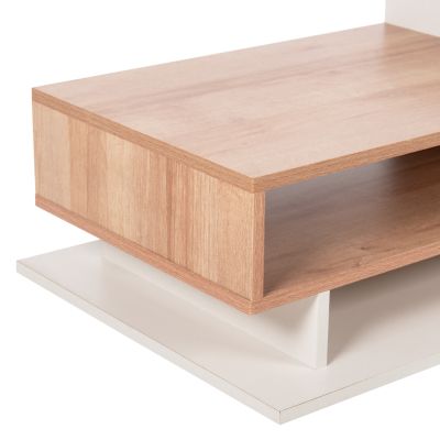 ХОЛНА МАСА ROSAMUND HM8868.11 МЕЛАМИН В БЯЛО И НАТУРАЛНО 90x50x24,5-35Hcm.