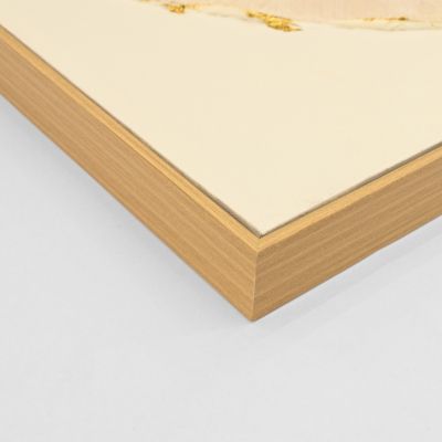 WALL PAINTING HM4559 WITH BEIGE PS FRAME-CANVAS CIRCLES 82x4,5x82Hcm.