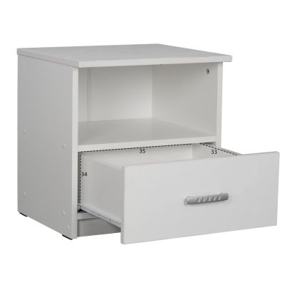 BEDROOM FURNITURE SET 6PCS ADLER HM11759.03 MELAMINE IN WHITE-FOR MATTRESS 160x200cm