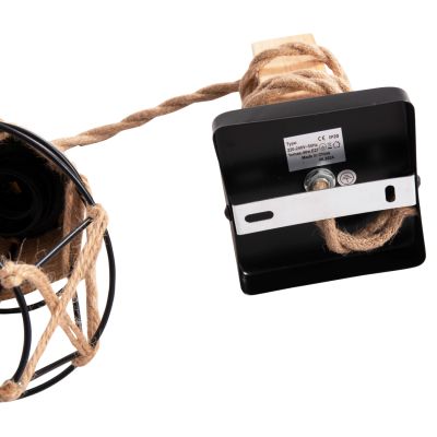 WALL SCONCE KINAN HM4466 METAL-ROPE 15.5x21x44Hcm.