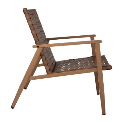 КРЕСЛО FELIPE HM5868.01 МЕТАЛ ВИД НА ДЪРВО И РАТАНОВА КОЖА ВИД 63,5x75,5x77Hcm.