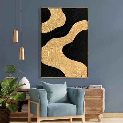 WALL PAINTING 3D SEDIMENT HM4548.01 BEIGE PS FRAME-HANDMADE SHAPES 62x4,5Χ92Hcm.