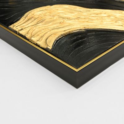 WALL PAINTING 3D SEDIMENT HM4548.01 BEIGE PS FRAME-HANDMADE SHAPES 62x4,5Χ92Hcm.
