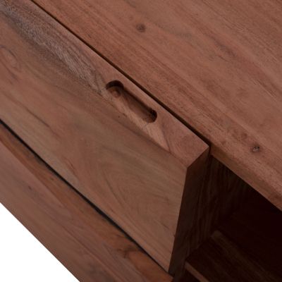 ТВ Мебели HM8174.11 Алисия Акациево дърво Масив Естествено 130x43x66 см.