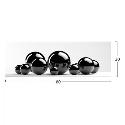 Canvas black and white HM7198.02 80x3x30 cm.