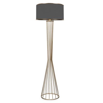 FLOOR STANDING LAMP HM7580.01 GOLDEN BEAM PILLAR, DARK GREY CAP