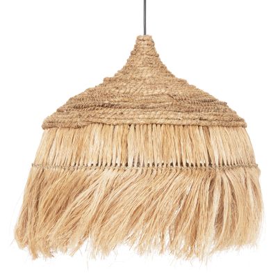 ВИСУЛКА ЗА ТАВАН С ШАПКА ОТ ВЛАКНА АБАКА В ЕСТЕСТВЕН ЦВЯТ Φ52x32-120Hcm.HM7777