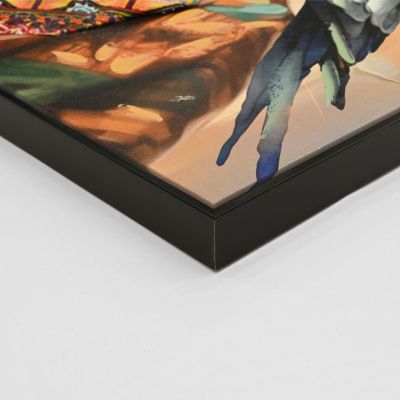 WALL PAINTING SQUARE ONNANOKO HM4566 BLACK PS FRAME-PRINTED CANVAS WOMAN FIGURE 82x4,5x82Hcm.