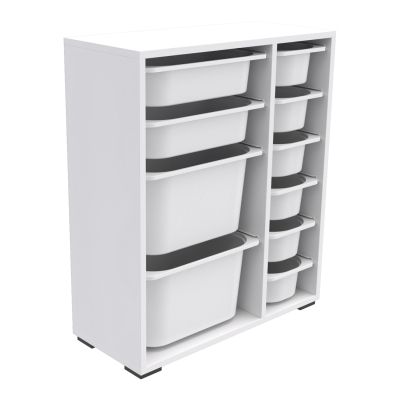 CHEST OF DRAWERS SANI HM18212.01 MELAMINE IN WHITE-10 WHITE P.E. DRAWERS 69,5x30x83Hcm.
