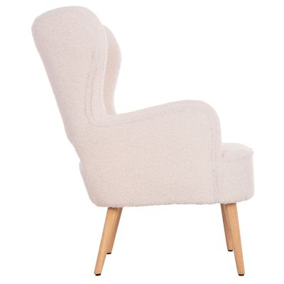 ARMCHAIR MYLIE HM8394.23 WHITE BOUCLE FABRIC 66x76x90Hcm.