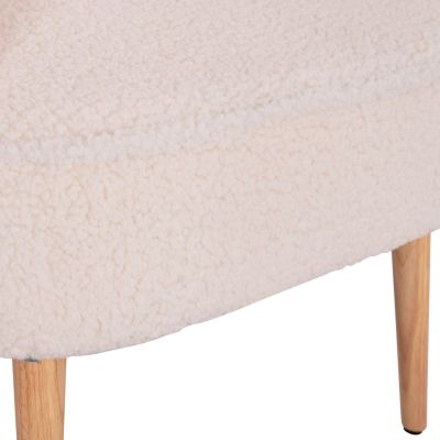 ARMCHAIR MYLIE HM8394.23 WHITE BOUCLE FABRIC 66x76x90Hcm.