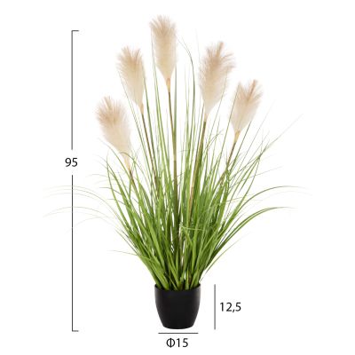 DECORATIVE SYNTHETIC PLANT IN POT HM4024 GRASS 95H cm.