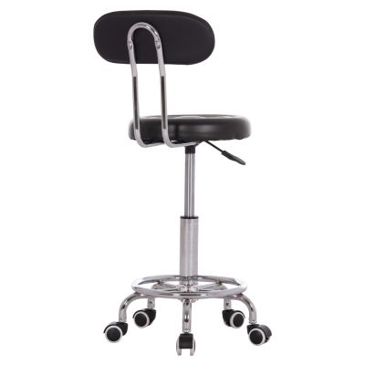 OFFICE DESIGNER'S SWIVEL STOOL IRIS HM211.21 BLACK PU 34x43x86.5Hcm.