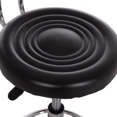 OFFICE DESIGNER'S SWIVEL STOOL IRIS HM211.21 BLACK PU 34x43x86.5Hcm.