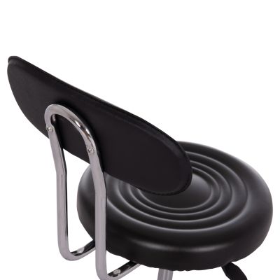 OFFICE DESIGNER'S SWIVEL STOOL IRIS HM211.21 BLACK PU 34x43x86.5Hcm.