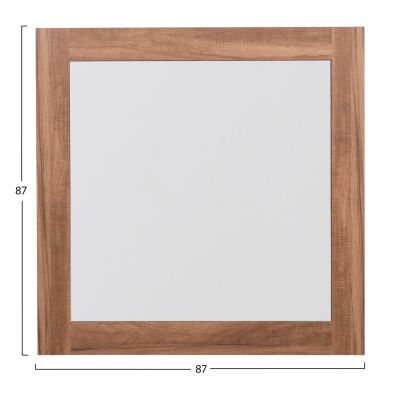 WALL MIRROR SQUARE SERIES HARRY HM4485.01 MELAMINE IN NATURAL WOOD COLOR 87x2(thickness)x87cm.