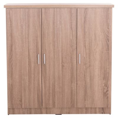 WARDROBE 3-LEAF WITH SHELVES FUENTO HM2482.01 MELAMINE IN SONAMA OAK 120-116x40x123.5Hcm