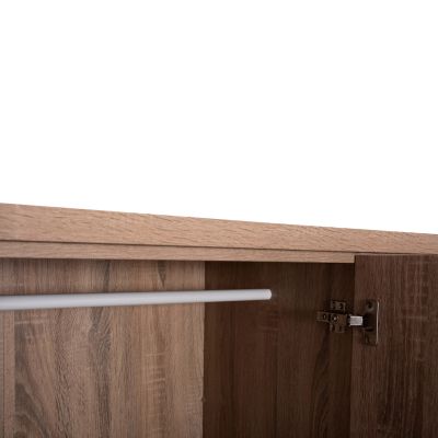 WARDROBE 3-LEAF WITH SHELVES FUENTO HM2482.01 MELAMINE IN SONAMA OAK 120-116x40x123.5Hcm