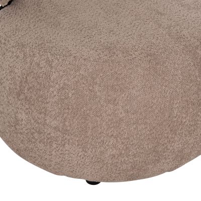 LOUNGE CHAIR ROUND KARSEN HM9598.08 DARK BEIGE BOUCLE FABRIC 79x82x74Hcm.