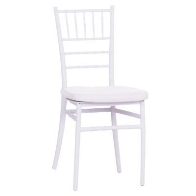 CATERING CHAIR TIFFANY WITH CUSHION HM21104 WHITE POLYPROPYLENE 39x47x89Hcm.