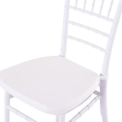 CATERING CHAIR TIFFANY WITH CUSHION HM21104 WHITE POLYPROPYLENE 39x47x89Hcm.