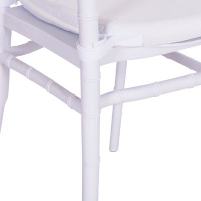 CATERING CHAIR TIFFANY WITH CUSHION HM21104 WHITE POLYPROPYLENE 39x47x89Hcm.