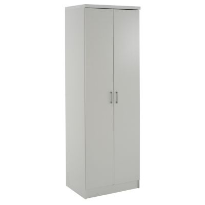 ГАРДЕРОБ BAILEY HM337.05 2-КРИЛЕН 3 РАФТА МЕЛАМИНОВ В БЯЛО 60Χ43Χ181H см.