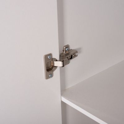 ГАРДЕРОБ BAILEY HM337.05 2-КРИЛЕН 3 РАФТА МЕЛАМИНОВ В БЯЛО 60Χ43Χ181H см.