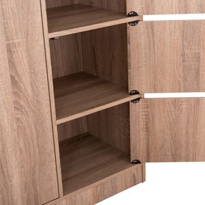 CABINET WITH 4 STORAGE SPACES MATIN HM2480.02 SONAMA OAK MELAMINE 117x39,5x99,5Hcm.
