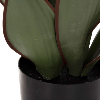 DECORATIVE SYNTHETIC PLANT IN POT HM7996 BROADLEAF SANSEVIERIA Φ14x12-51Υεκ.