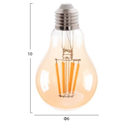 LIGHT BULB HM4045 LED FILAMENT 8W E27 3000K GOLD DIMMABLE