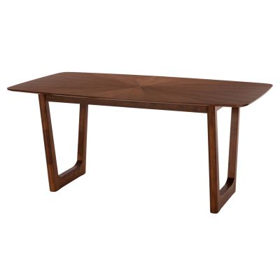 ТРАПЕЗНА МАСА ПРАВОЪГЪЛНА ПЛАВКА HM9745 MDF С ФУРНИР ОРЕХ SUNBURST 180x90x76Hcm.