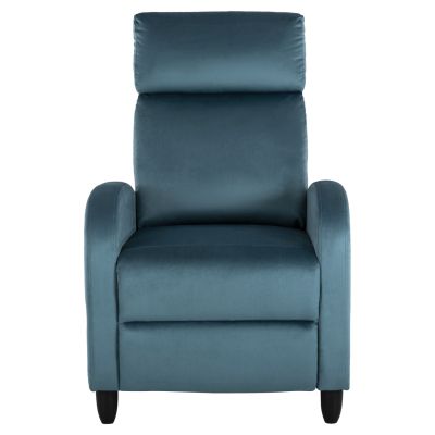 ARMCHAIR RELAX HIBER HM9782.06 PETROL BLUE VELVET 67,5x90x104Hcm.