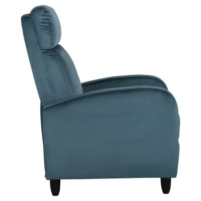 ARMCHAIR RELAX HIBER HM9782.06 PETROL BLUE VELVET 67,5x90x104Hcm.