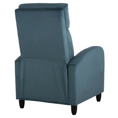 ARMCHAIR RELAX HIBER HM9782.06 PETROL BLUE VELVET 67,5x90x104Hcm.