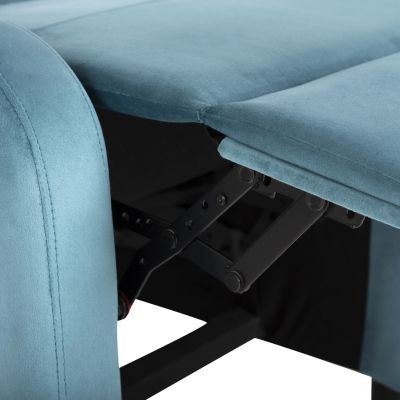 ARMCHAIR RELAX HIBER HM9782.06 PETROL BLUE VELVET 67,5x90x104Hcm.