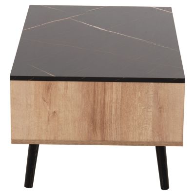 ХОЛНА МАСА С ЕТАЖЕР GUNNEZ HM9036.22 ДЪБ-ЧЕРЕН МРАМОР 90x54x38,5H см.
