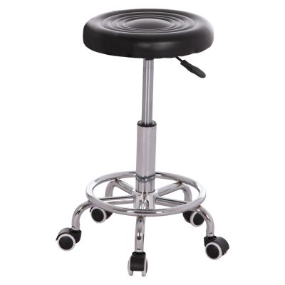 OFFICE DESIGNER'S SWIVEL STOOL IRIS HM212.21 BLACK PU Φ32x45-60Hcm.