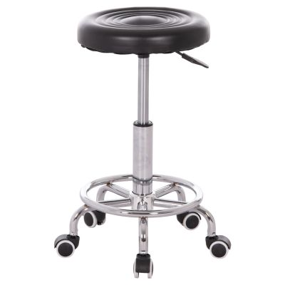 OFFICE DESIGNER'S SWIVEL STOOL IRIS HM212.21 BLACK PU Φ32x45-60Hcm.