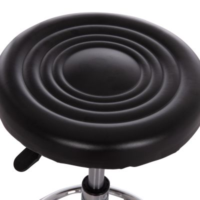 OFFICE DESIGNER'S SWIVEL STOOL IRIS HM212.21 BLACK PU Φ32x45-60Hcm.