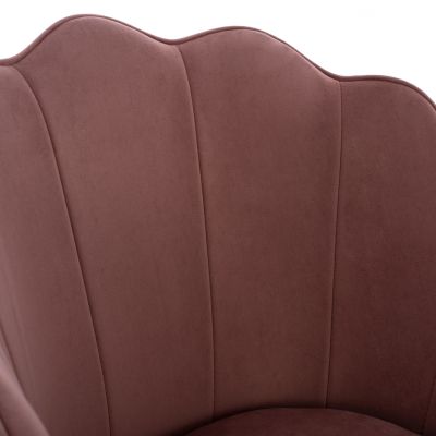 CHAIR HM8737.02 VELVET DUSTY PINK WITH METAL GOLD FRAME 48x48x85 cm.