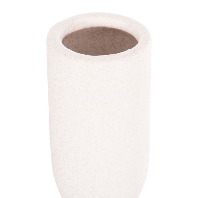 CERAMIC TABLE DECOR SCEPTER HM4615.01 OFF WHITE WITH CRYSTALLIZATION Φ7.5x30.5Hcm.