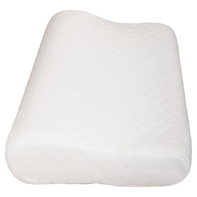 SLEEPING PILLOW BEZEL HM673 MEMORY FOAM-WHITE FABRIC 55x32Hcm.